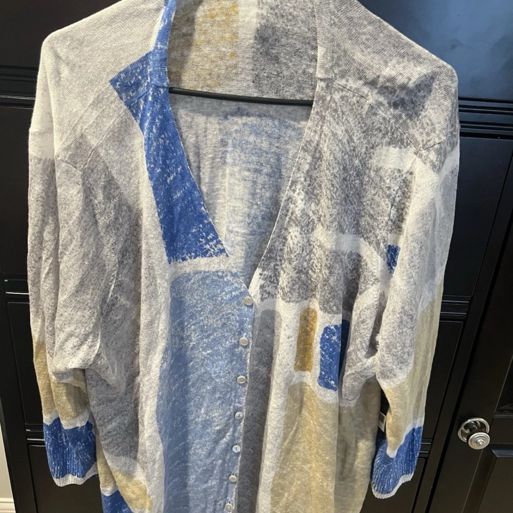 NWT Nic + Zoe Women’s Linen Cardigan Sweater- Women’s Plus Size 2x